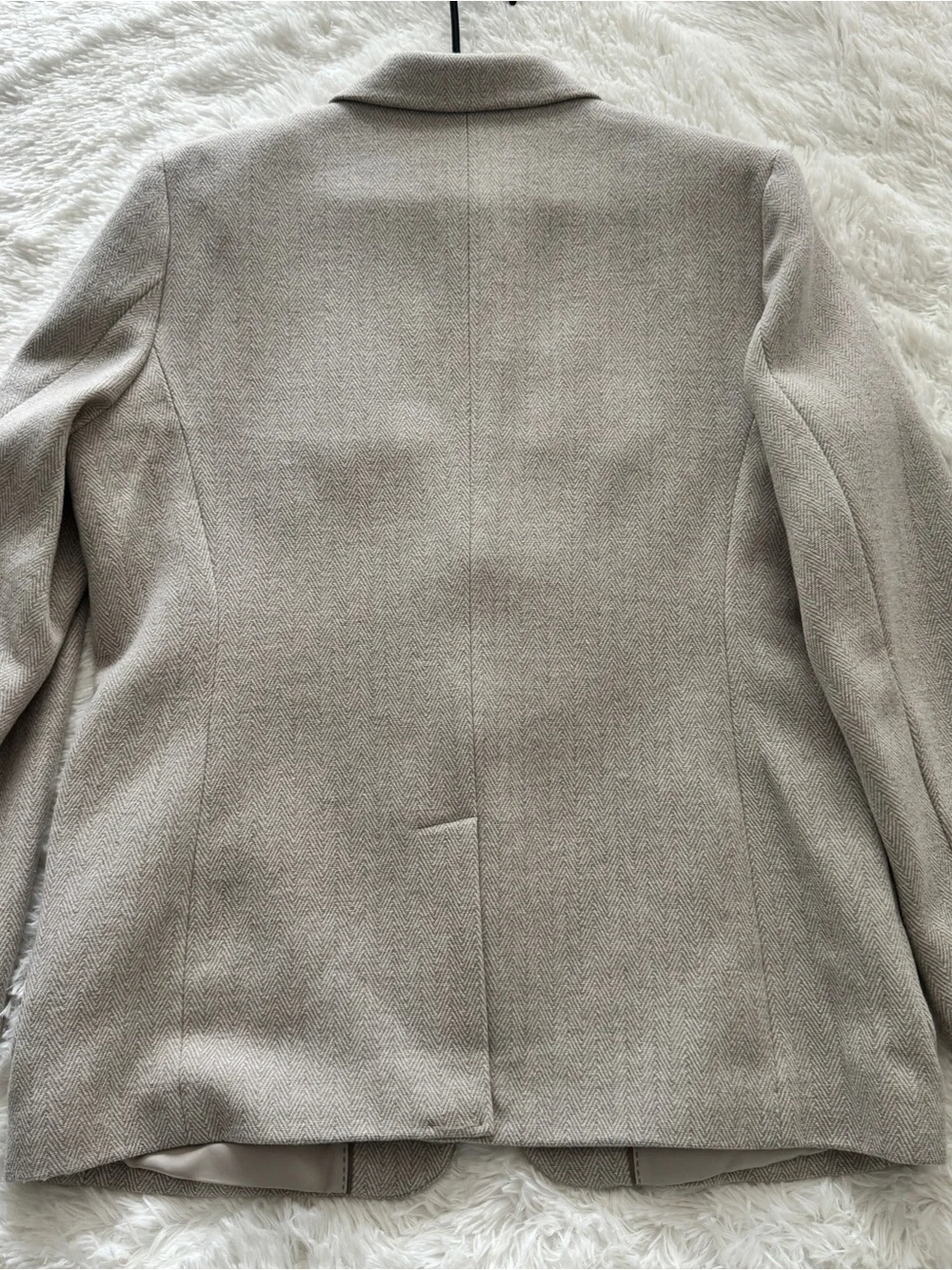 Banana Republic Light Beige Tailored Wool-Blend Blazer